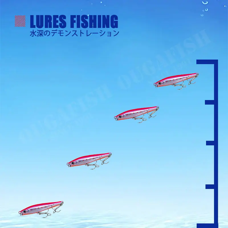 Señuelo De Pesca tipo lápiz, 40g, 50g, imita los cebos De pececillo molido, Wobbler, Accesorios De hundimiento, Carpe Leurre Artificial De agua dulce - imagen 5