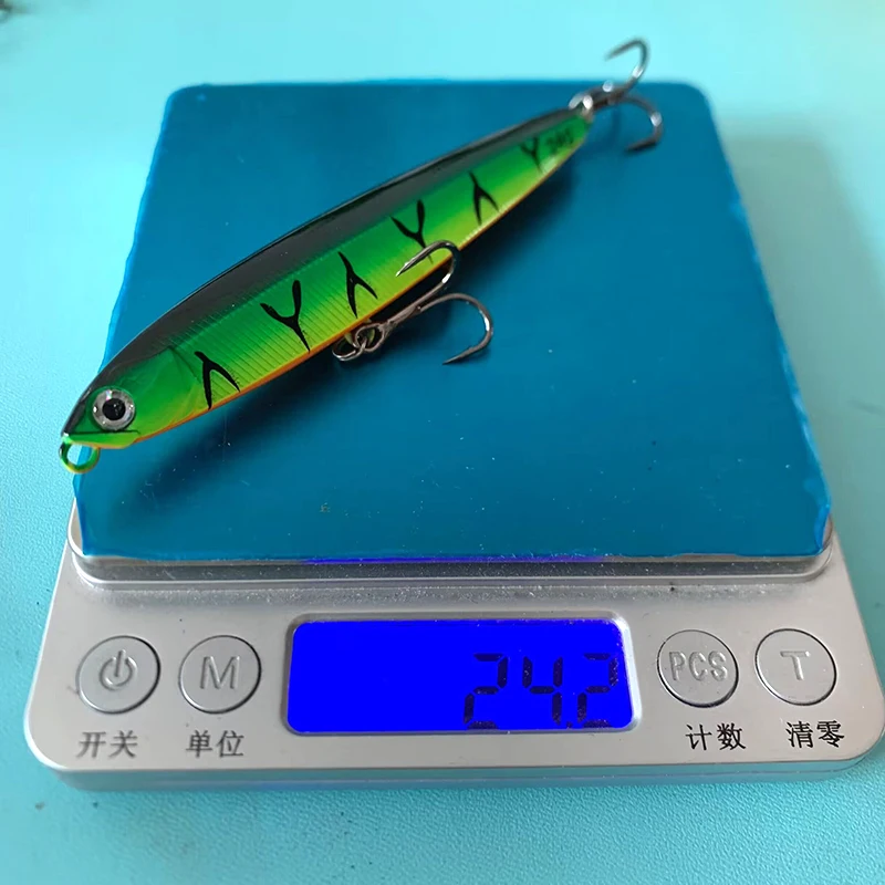 Testar-señuelo de Pesca Artificial de 95mm y 24g, cebo de lápiz de hundimiento, Jerkbait de fundición larga, Wobblers, Stickbait para lubina, Lucio, trucha, Pesca - imagen 4