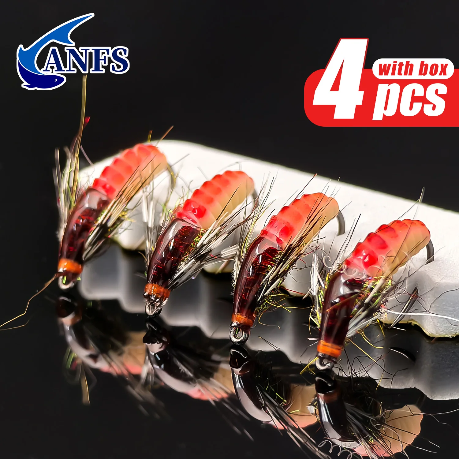 ANFS Ninfa para Trucha – Atada a mano, mosca artificial - imagen 2