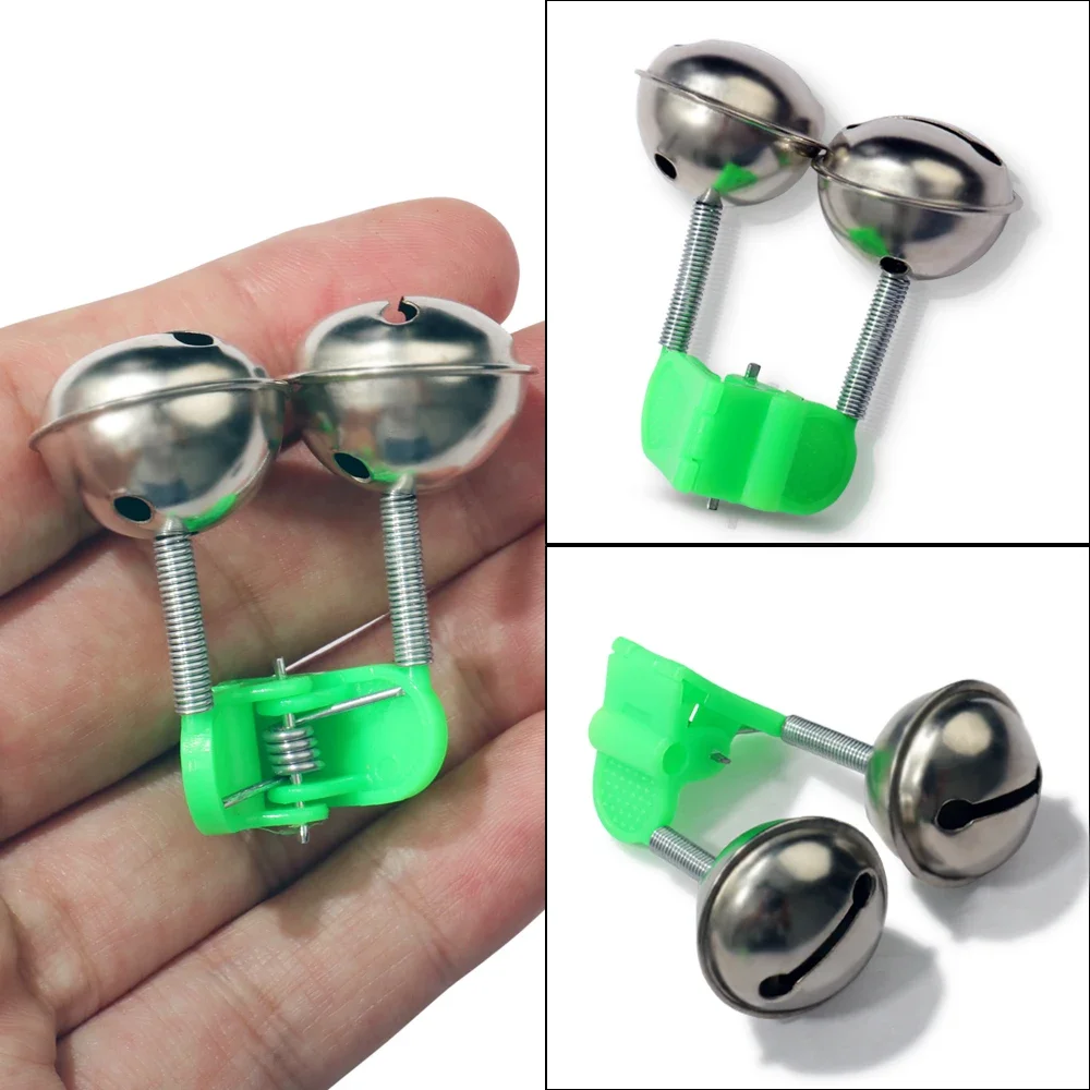 5-10 Uds. Alarmas de mordedura de Pesca, campanas de caña, Clip de punta, equipo a presión, doble anillo, resorte, accesorio de Pesca, cargador, indicadores de luz de peces - imagen 5