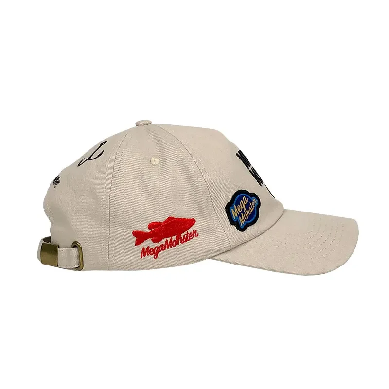 Sombrero de pesca de mar Luya, gorra de pesca MEGAMONSTER, alero curvo, parte superior suave, contraste de Color, alero curvo, sombrero para el sol, gorra de béisbol - imagen 5