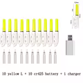 yellow L and battery