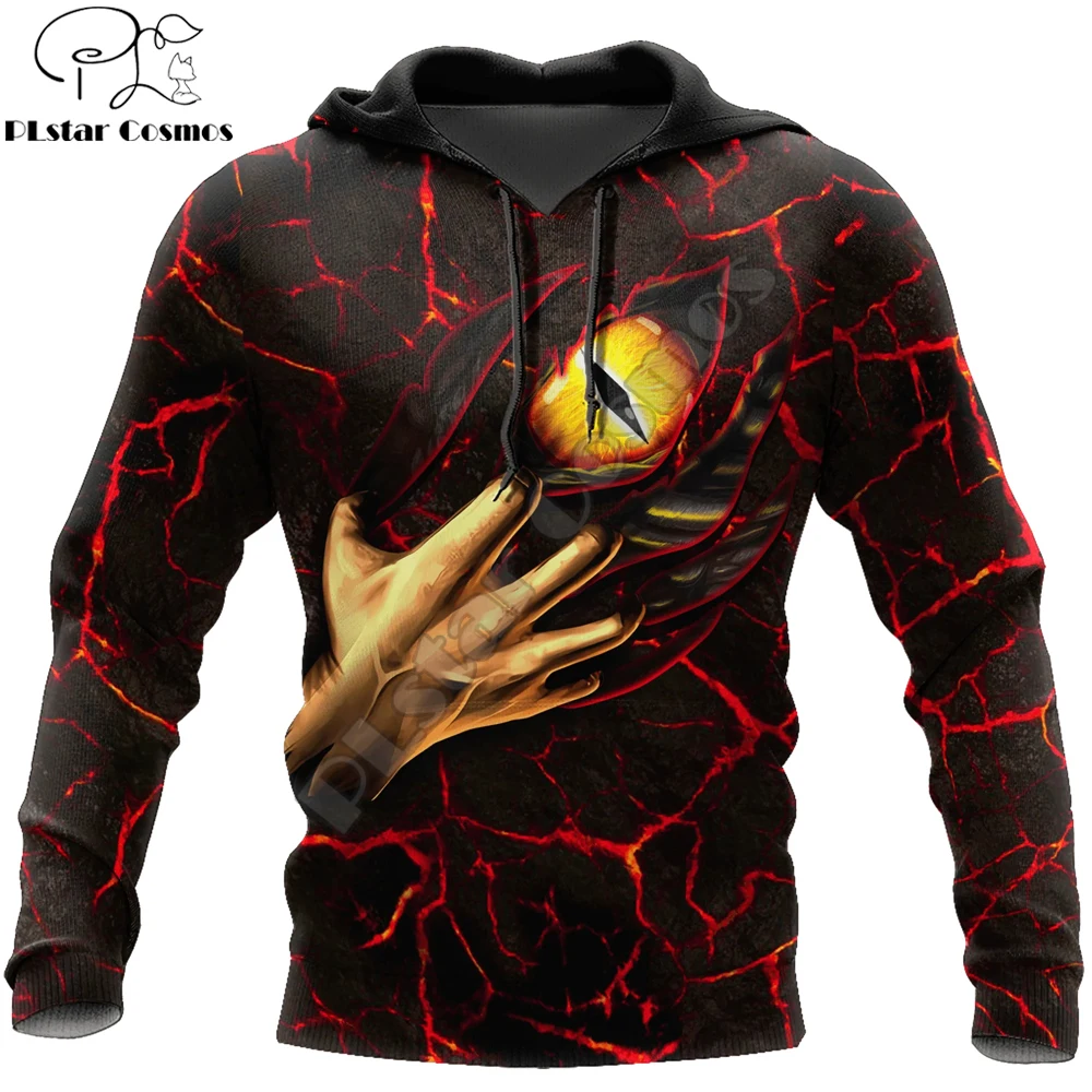 PLstar Cosmos Dragon Eyes patrón agrietado 3D completamente estampado moda hombres Sudadera con capucha Unisex cremallera Sudadera con capucha Casual chándales KJ983