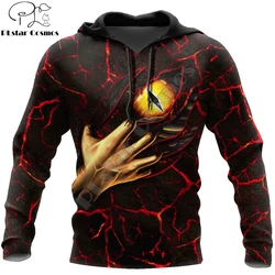 PLstar Cosmos Dragon Eyes Sudadera con capucha unisex estampado 3D