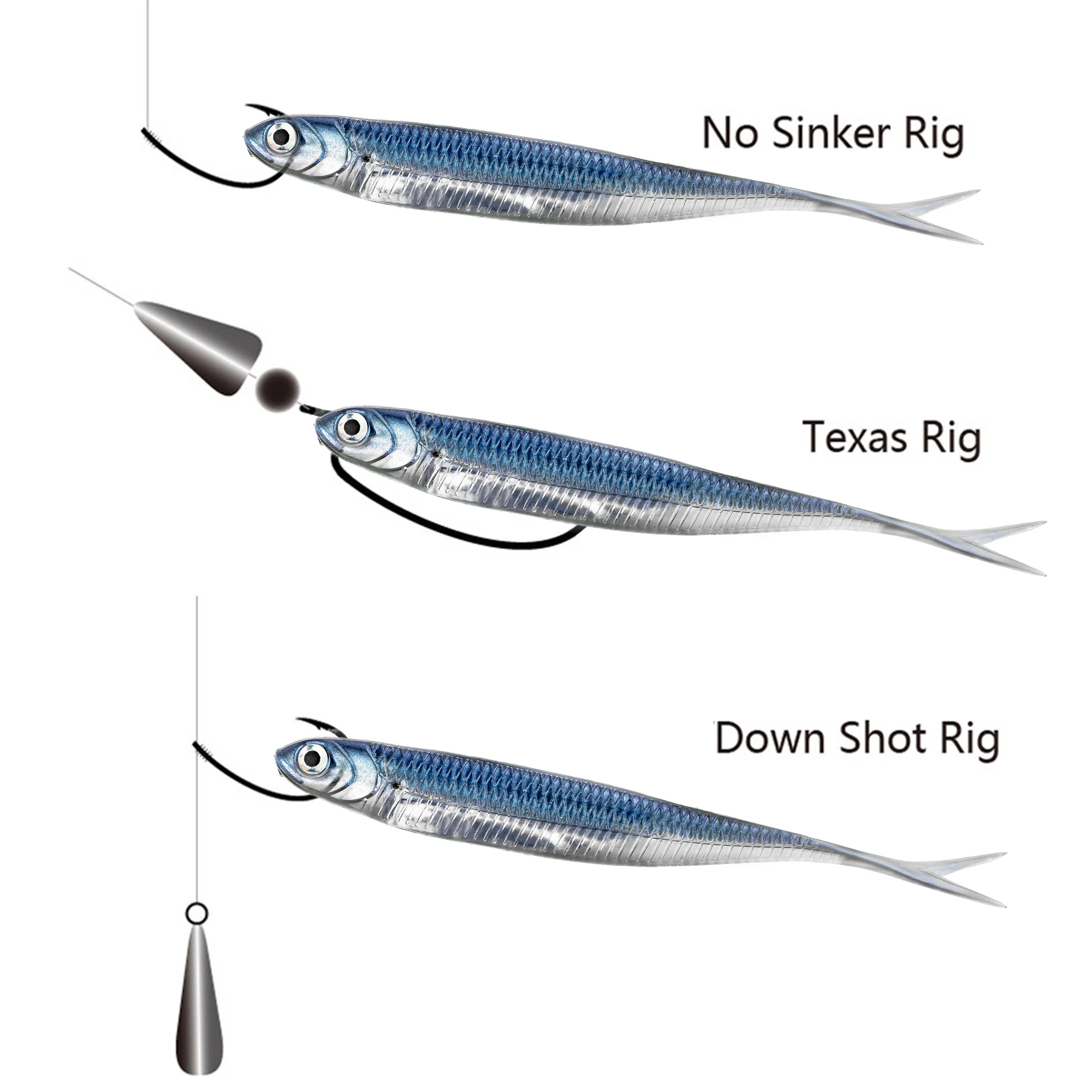 THKFISH 5 uds/6 uds cebo de pesca señuelos 100mm 75mm cebo Artificial de silicona suave agua dulce 3,9g señuelo suave de goma para pesca de lubina - imagen 4