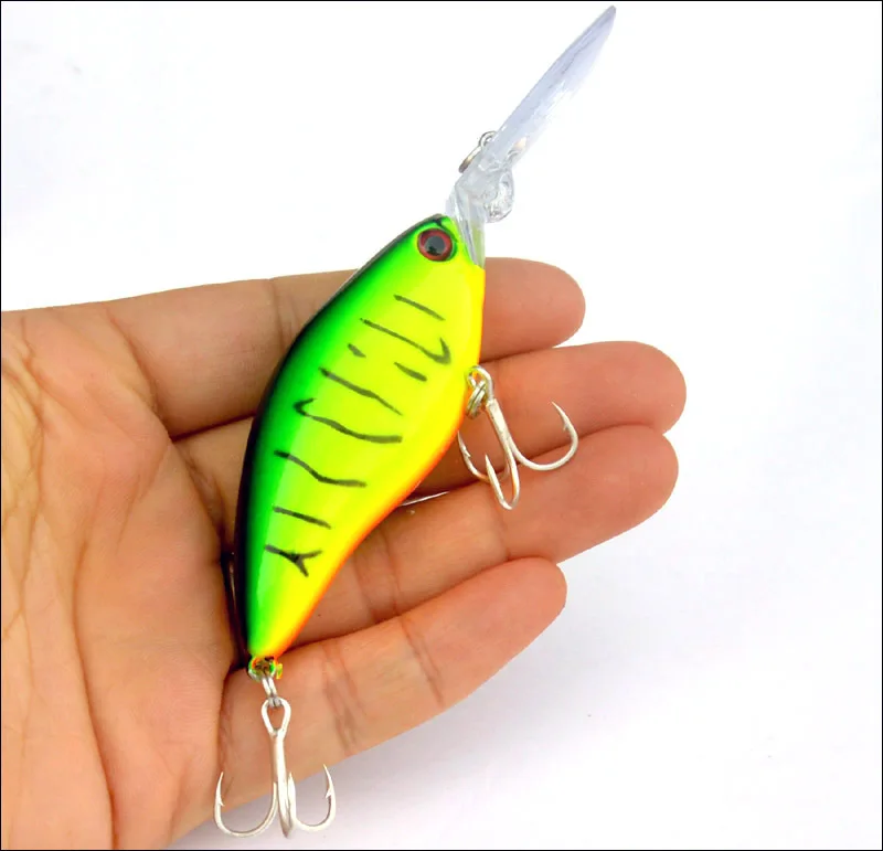 Señuelo de pesca con manivela, tabla de buceo de lengua larga de 18g, buceo profundo, señuelos artificiales de pececillo de fundición larga, 1 pieza en oferta - imagen 5