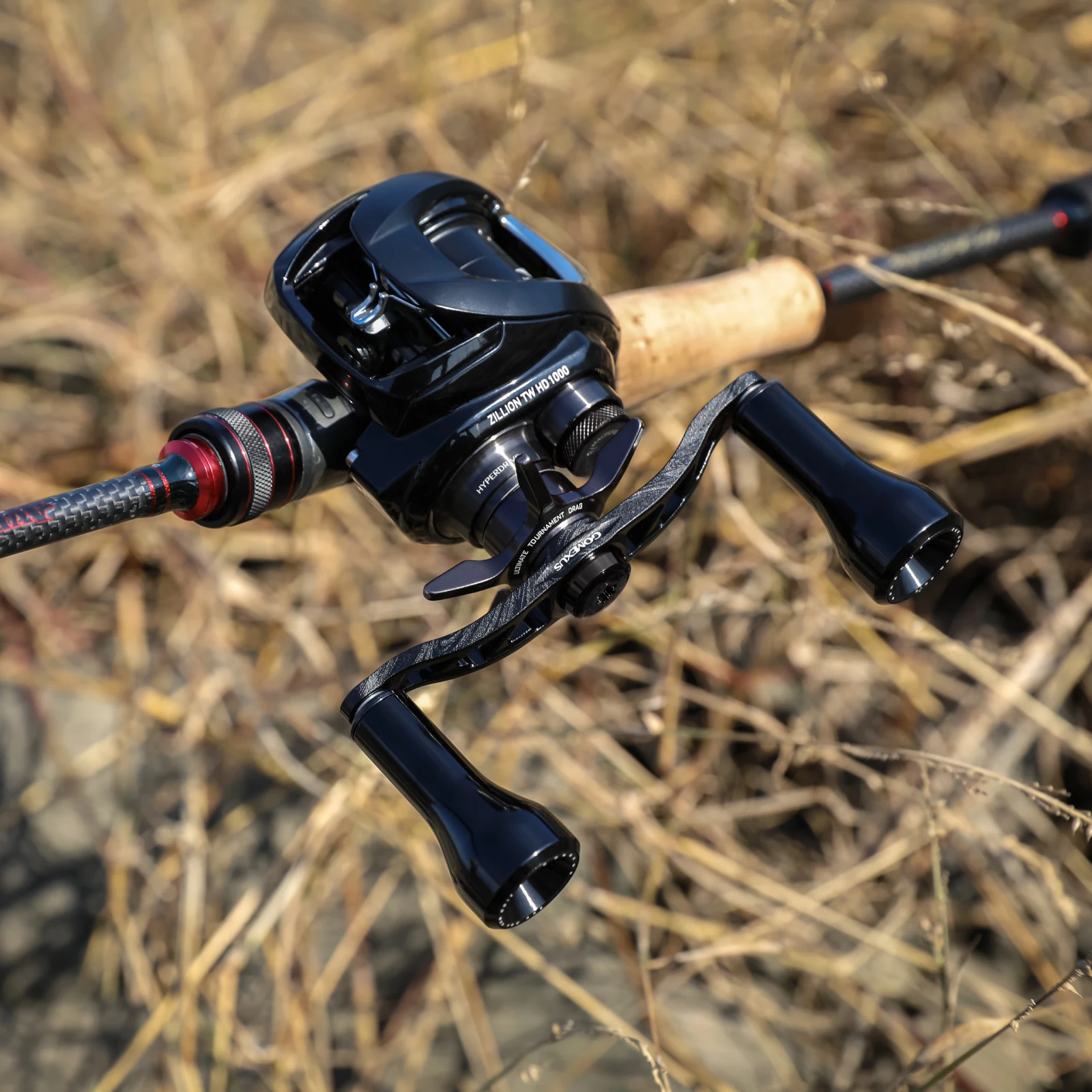 Gomexus mango eléctrico de 100mm con perilla de aluminio de 24mm para carrete de pesca Shimano Curado Bantam Metanium SLX 13 - imagen 4