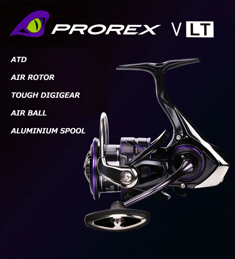 DAIWA-carrete de pesca giratorio Original Vorex V/X LT, mango de aluminio de aire ATD, Rotor de aire, aparejos de pesca de agua salada - imagen 5