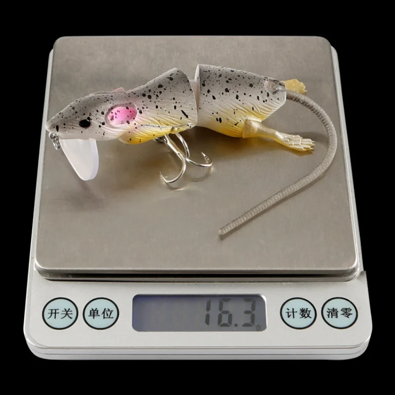 Cebo Artificial Wobbler para Pesca de pececillos, señuelo de ratón de varias secciones para lubina, Topwater, wakebait, 85mm, 15g - imagen 3