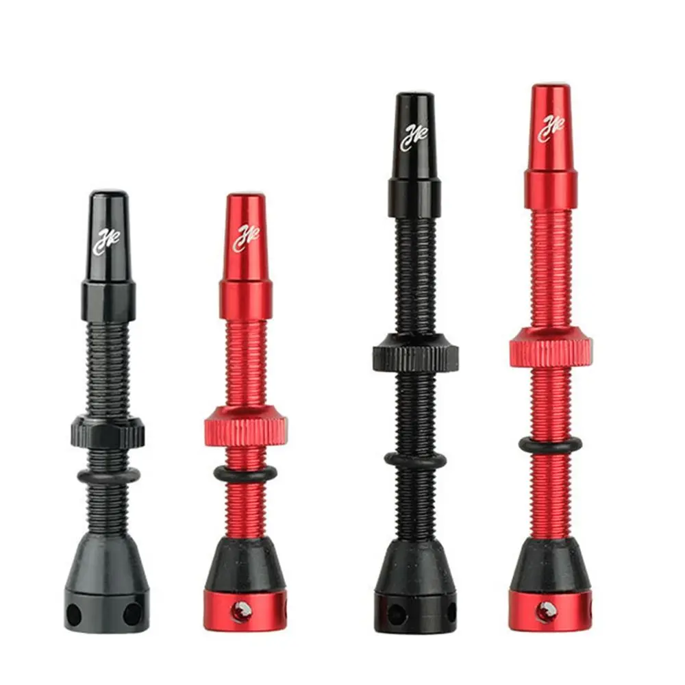 Vástago de válvula Presta sin cámara de aleación de aluminio, 44mm, 60mm, núcleo de latón, boquilla FV, válvula de neumático de bicicleta súper ligera para la mayoría de bicicletas - imagen 4