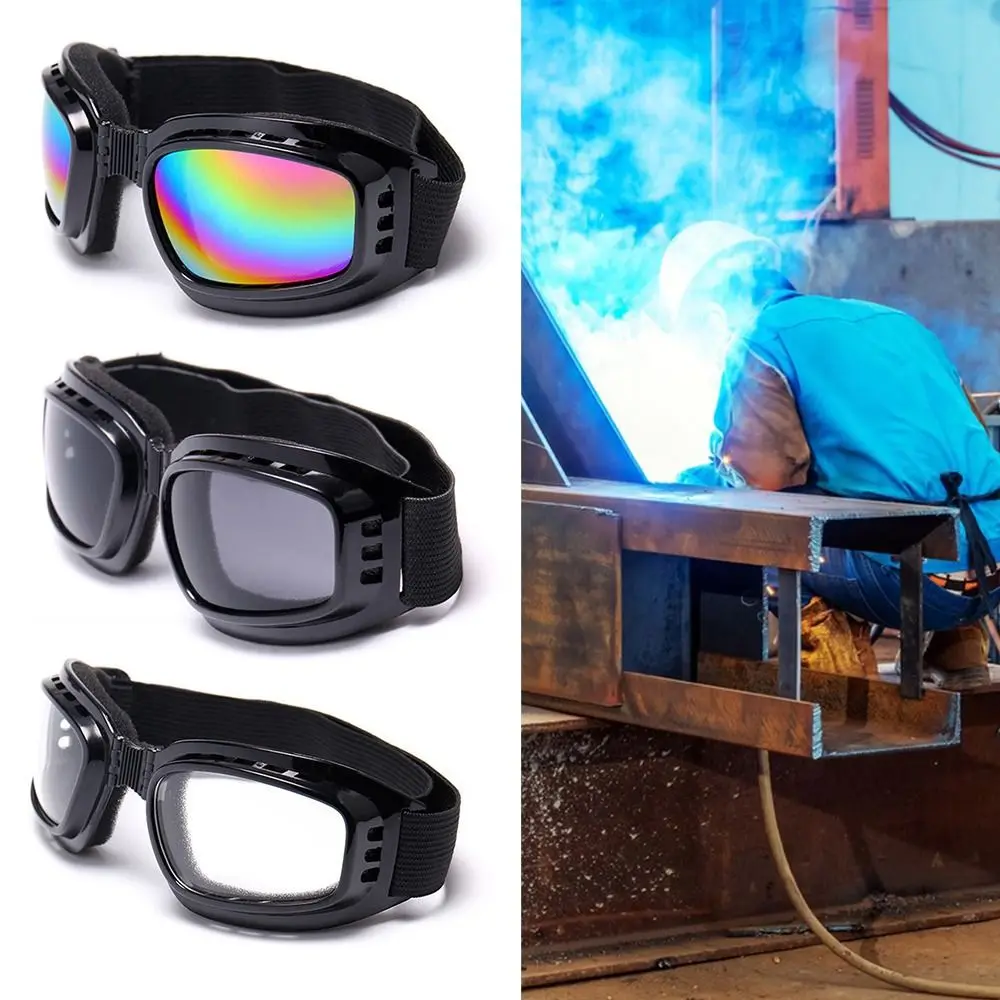 Gafas protectoras plegadas de plástico, resistentes a impactos, multicolores, antiojeras, prevención de salpicaduras, antiniebla