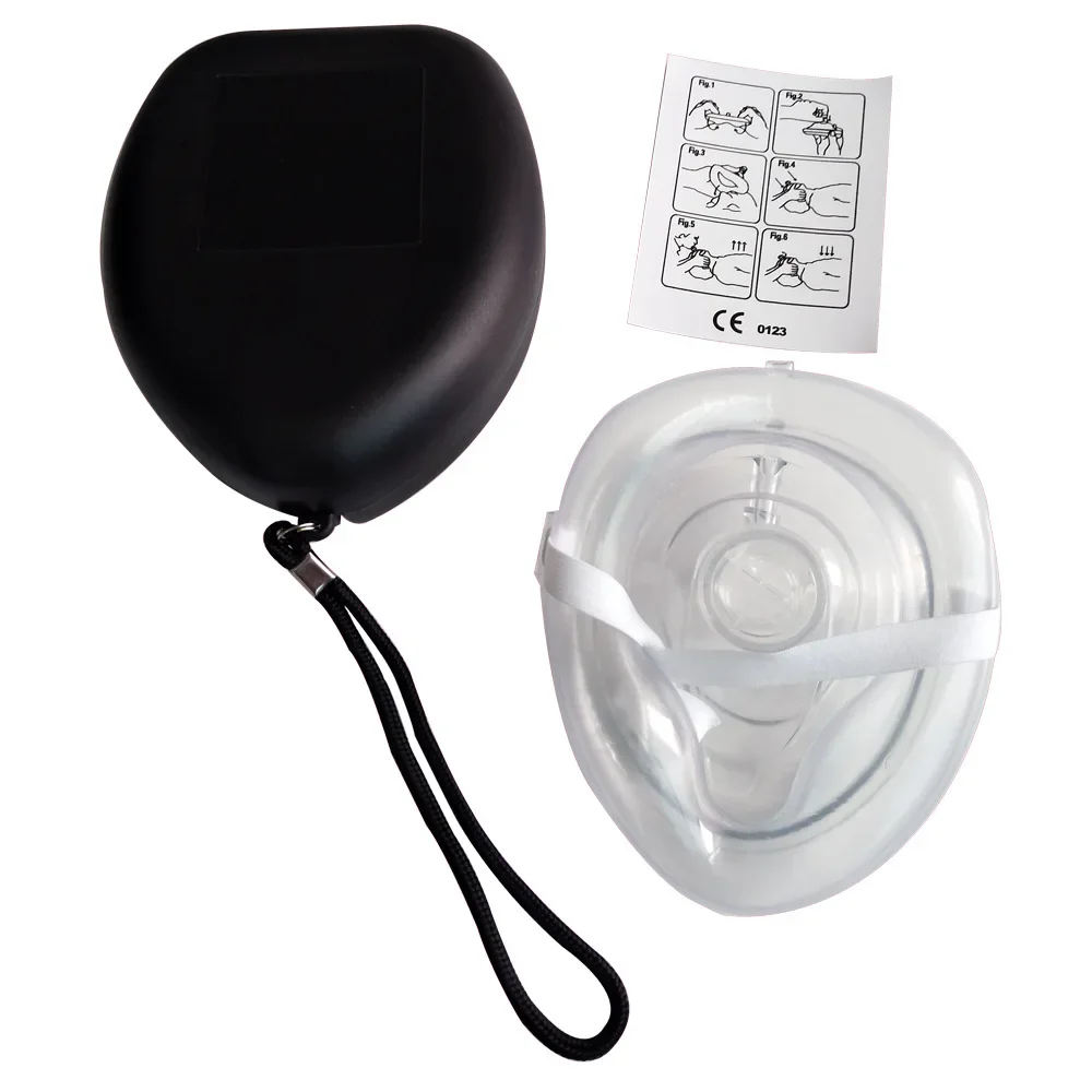 Máscara de respiración profesional para primeros auxilios, Mascarilla de protección para rescate, respirador Artificial reutilizable con válvula unidireccional, 1 piezas-10 piezas - imagen 4