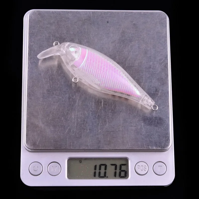 20 piezas-señuelo de pesca de invierno, cebo duro Artificial sin pintar, wobbler, lubina, Crankbait, Lucio, anzuelos triples, 10,76g, 8,5 cm - imagen 4