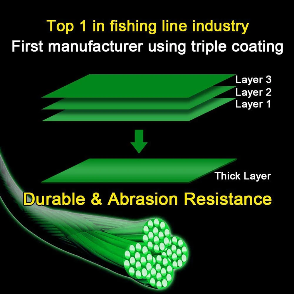 Warknife-línea de pesca trenzada de 500M, multifilamento japonés, 100% PE, 6lb a 100lb, 13 colores, pesca de carpa - imagen 4