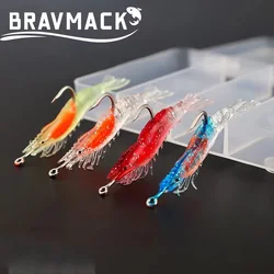 Señuelo vinilo gamba con anzuelo 6cm para pesca en mar y perca