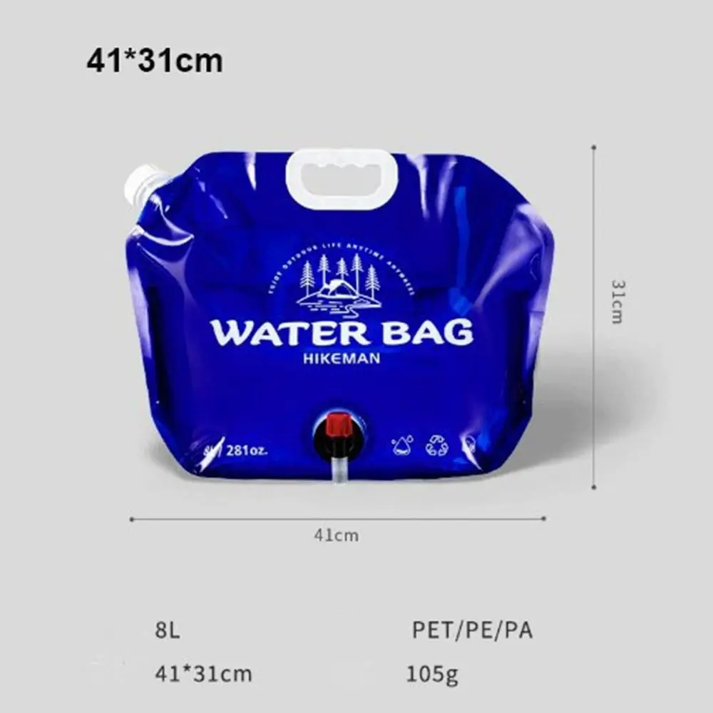 Bolsa de almacenamiento de agua de 2,5l/8L, bolsa de cubo de agua plegable portátil de 7 estilos con grifo, contenedor de agua de gran capacidad - imagen 2