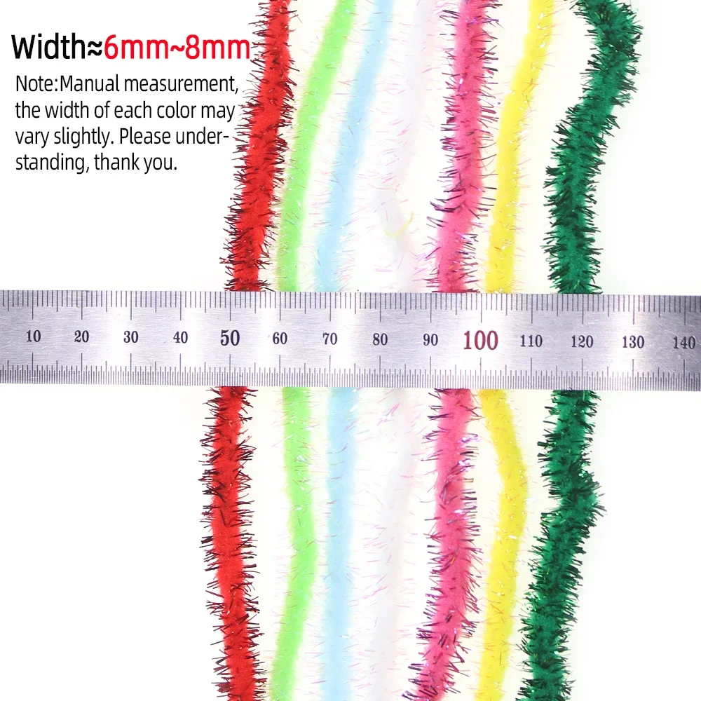Wifreo, 2 paquetes de fregona para atar moscas, chenilla, fibra de Mylar nacarada para atar fregona, mosca, mosca de piedra emergente, Caddis, ninfas, Glo, insecto, mosca de huevo - imagen 5