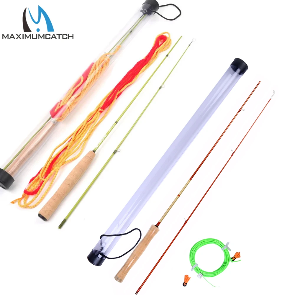 Varilla de arranque de práctica Maximumcatch de 4,2 pies/1,28 M con indicador de ataque y línea de vuelo WF, acción de 2 segundos, perfecta para principiantes - imagen 2