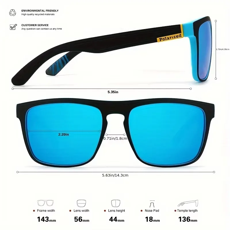 Gafas polarizadas para pesca – Cuadradas vintage con filtro UV400