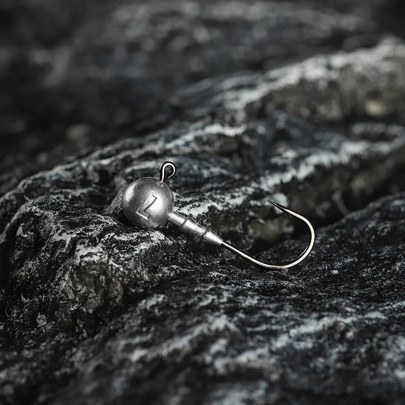 LINNHUE-anzuelo con cabeza de plomo, 5 unidades/bolsa, 3,5g, 5g, 7g, 10g, 12g, 14g, anzuelo de calamar inoxidable de alto carbono, accesorios para aparejos, anzuelo de pesca - imagen 4
