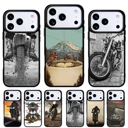 Funda para iPhone diseño motocicleta – Carcasa trasera compatible 17 Air y más