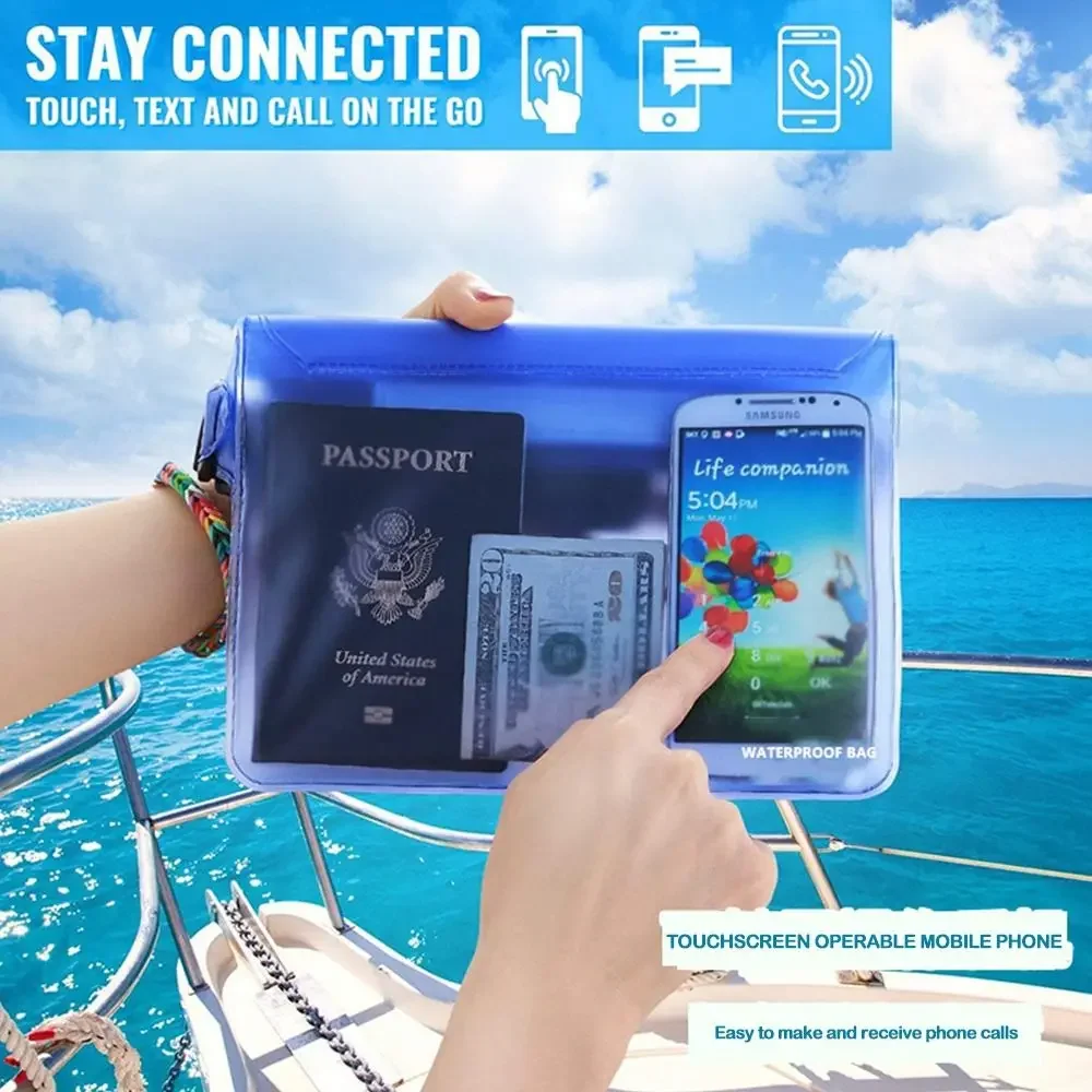 Nuevo Bolsa para teléfono móvil de PVC, bolsa de almacenamiento para pantalla táctil de gran capacidad, bolsa impermeable para natación - imagen 2