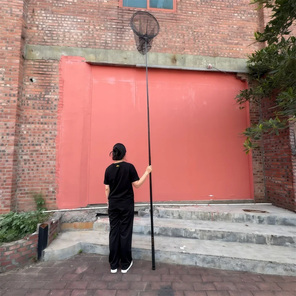 MBLN Red de aterrizaje de fibra de carbono, 355 cm de longitud total, 44 cm doblado, poste telescópico de 310 cm, duradero para pesca en roca, compacto y fuerte - imagen 5
