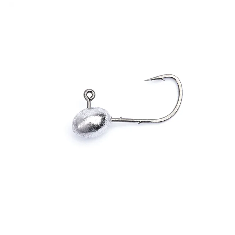 OUTKIT-Mini anzuelo con cabeza de anzuelo, 4X fuerte, pez roca, cabeza de plomo expuesta, anzuelo de púas, trucha, señuelo de gusano suave, aparejos de pesca, 10 Uds. - imagen 5