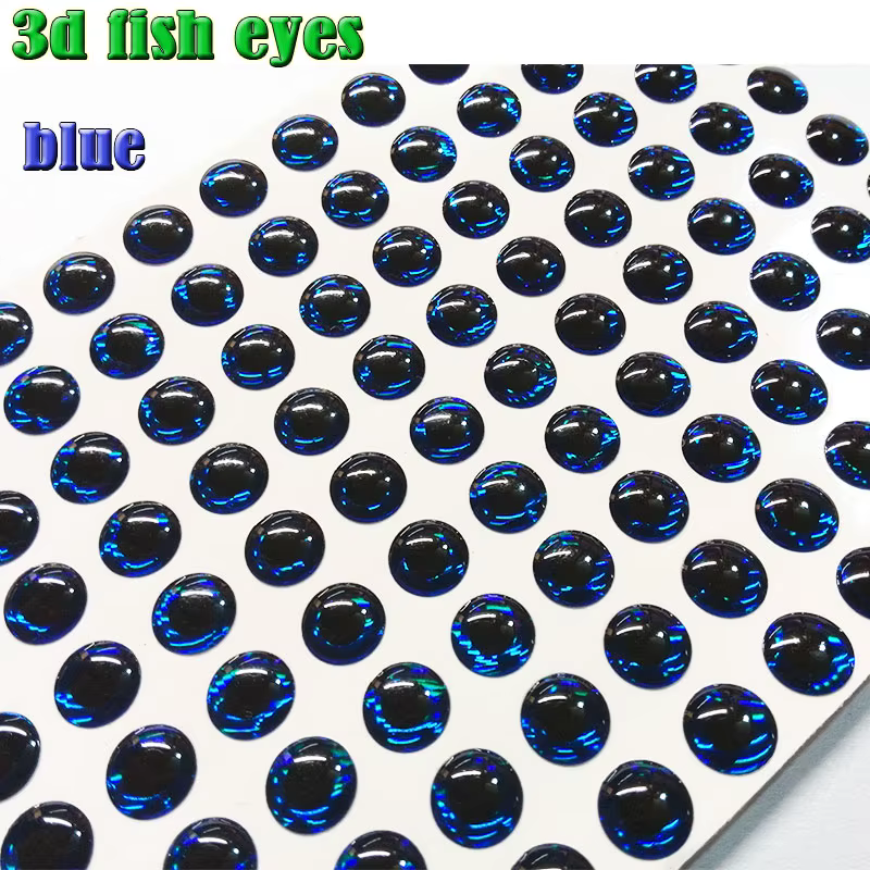 Ojos 3D para señuelos - 5 colores: azul, verde, plata, rojo, oro
