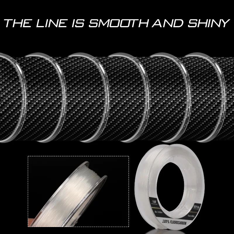 Sougayilang-sedas de Pesca de fluorocarbono, líneas de Pesca de baja ductilidad y alta sensibilidad, 80M, 3-12LB, aparejos de Pesca de prueba - imagen 5