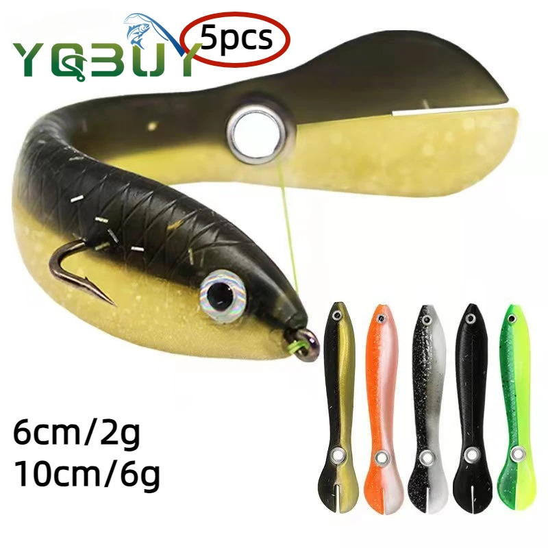 5 uds pesca señuelo suave cebos de plástico 2g/6g cebo de pesca biónico suministros de pesca al aire libre cebo suave cebo falso - imagen 2