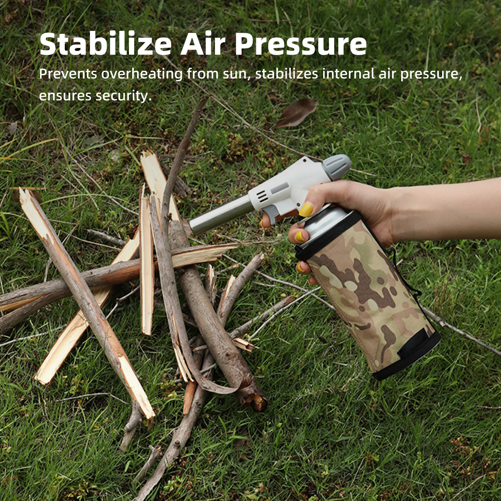 Cubierta de tanque de Gas para acampar al aire libre, para tanques largos, aislamiento térmico, protección anticaída, bolsa de almacenamiento portátil con correas - imagen 3