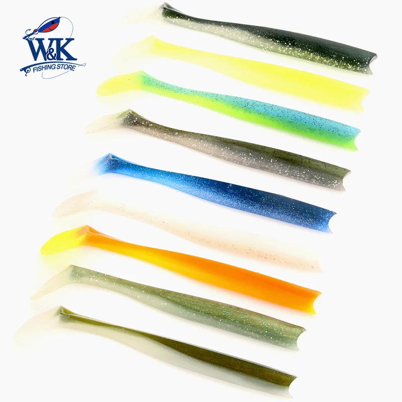 17cm cola de paleta grande para el envío en el océano 3 uds/pk cebo suave bacalao roca peces Señuelos de pesca barco Trolling Shad Jig Head Rig señuelo de PVC