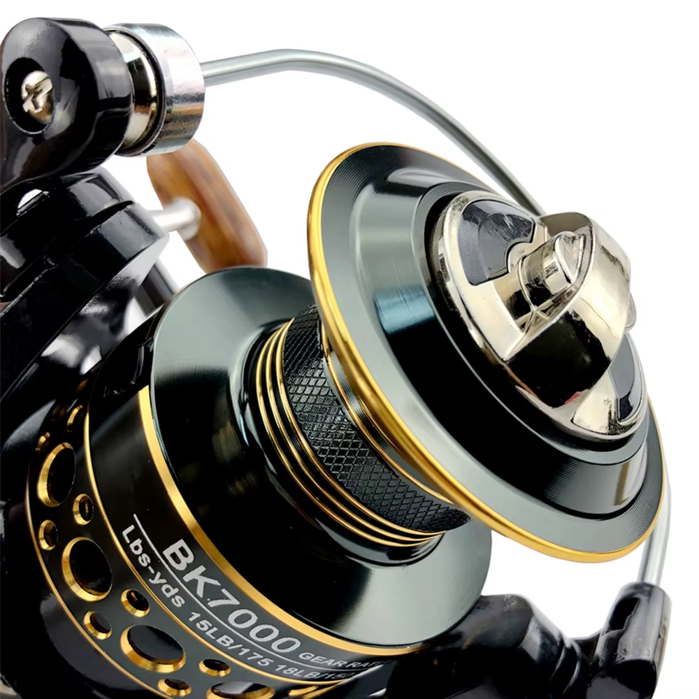 Carrete de pesca de carpa de alta calidad, carrete de Metal, carretes giratorios con señuelo, modelo 2000/3000/4000/5000/6000/7000, pesca en agua dulce y salada - imagen 3