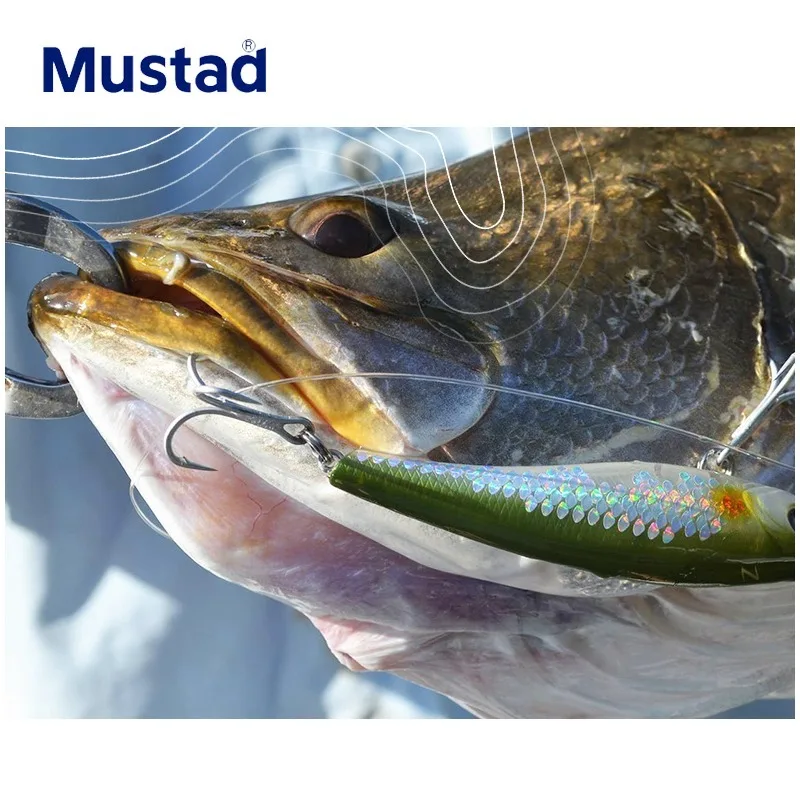 Mustad 36341NP-DP tres ganchos principales subgancho de carretera gancho de tres garras 2x reforzado resistente a la corrosión tres ancla gancho anclaje pescado - imagen 5