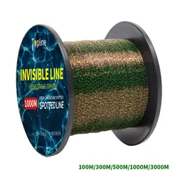 Línea de pesca de 1000M, línea manchada súper fuerte 3D verde, 18LB, 20LB, 22LB, 24LB, monofilamento recubierto de fluorocarbono, línea de nailon para fregadero