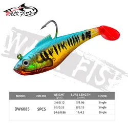 Walk Fish Swimbait de cola en T - Señuelo de pesca novedad temporada