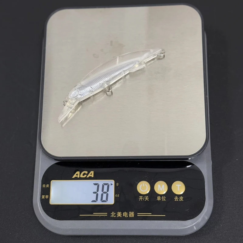 Señuelo de pececillo sin pintar de 20 piezas, cebo de Pesca de pececillo de hundimiento pesado, 38g, 92mm, cebos artificiales, Wobblers de Pesca para aparejos de trucha lubina - imagen 5