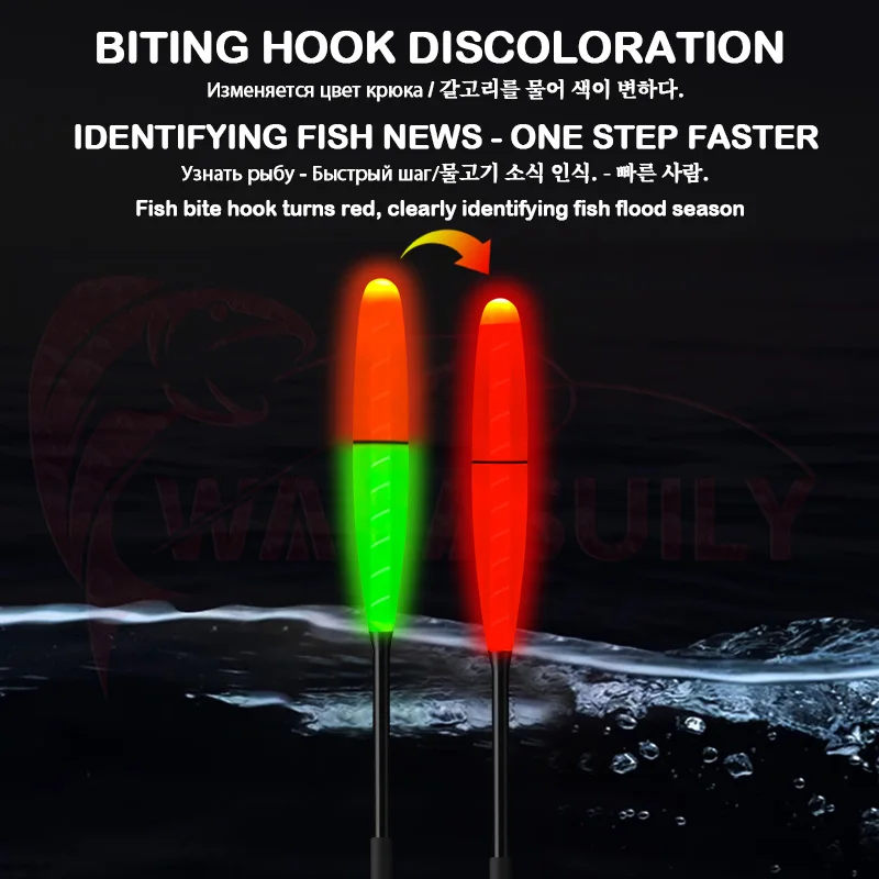 2025, nuevo producto, flotador de pesca en roca, 9,0 MM, 2 malla, detección de gravedad en negrita, flotador de pesca LED electrónico corto nocturno de alta sensibilidad - imagen 4