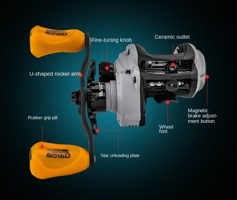 100% Original USA  America Garcia JORDAN LEE 10+1BB 6.4:1 7.1:1 6.8KG Max Drag Casting Reel Signature Series JLEE Fishing Reel - imagen 4