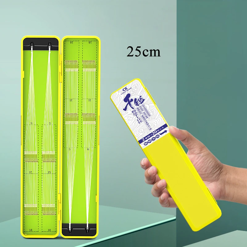 40 pares de anzuelos de pesca con línea Tippet de 25cm para peces pequeños, anzuelos dobles de acero al carbono, carpa con púas para peces - imagen 2