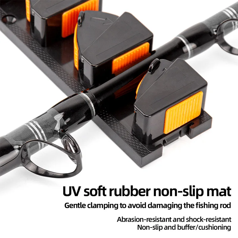 3-gaats uitschuifbare muur zelfklevende hengelhouder verticale displayrekstandaard ruimtebesparend voor thuisgarage visgereedschap - imagen 3