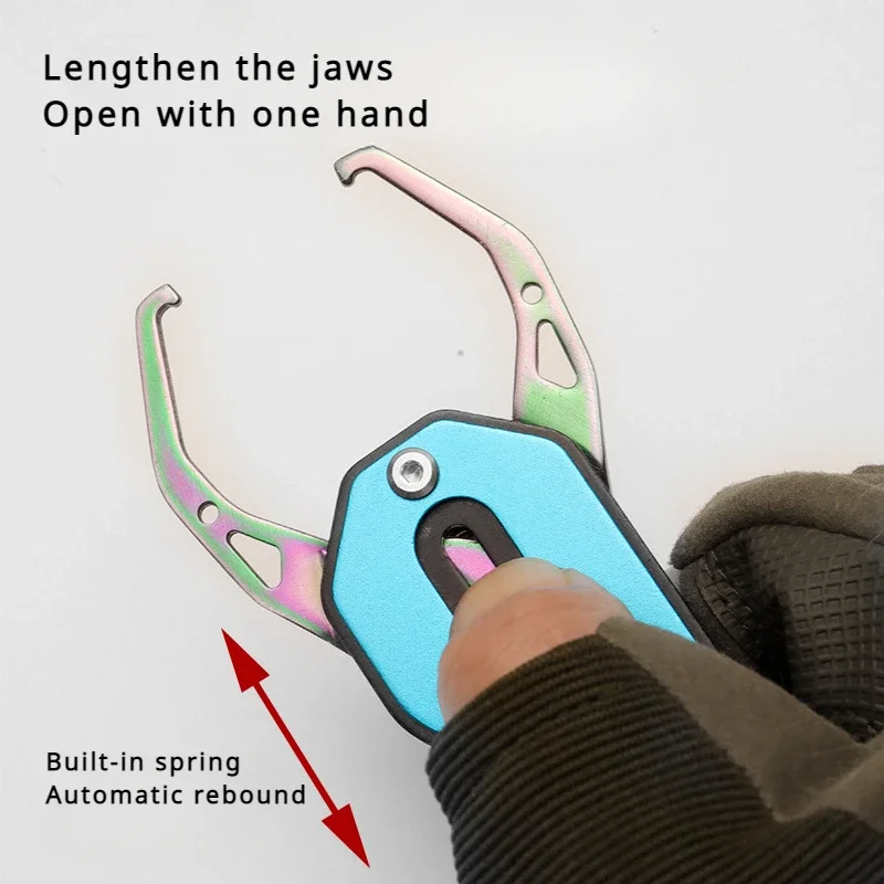 Mini controlador de pescado con agarre de pescado, alicates de microcontrol Luya de acero inoxidable para quitar el gancho, abrazadera para la boca, agarrador de peces portátil - imagen 5