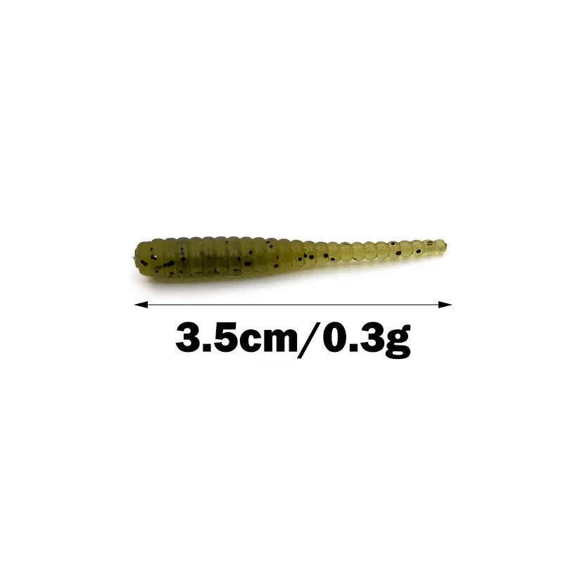 OUTKIT nuevo señuelo suave 10 Uds cebo de silicona 35mm 0,3g Pin de cola recta Swimbait Wobblers gusano lubina carpa aparejos de pesca en roca - imagen 2