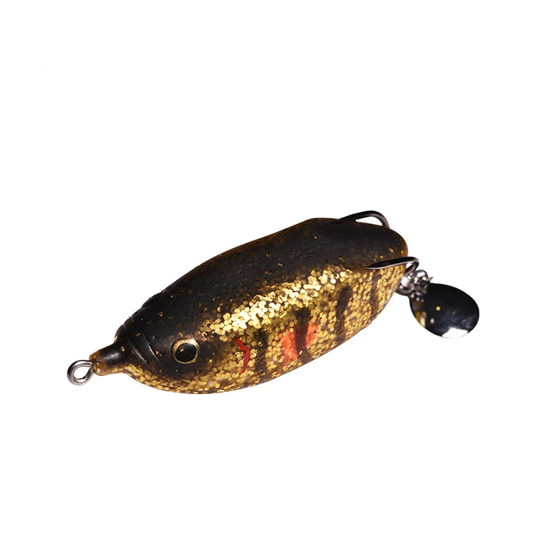 Lura-Cebo de rana negra, cebo de pez de fundición de larga distancia, doble anzuelo, 22g - imagen 5