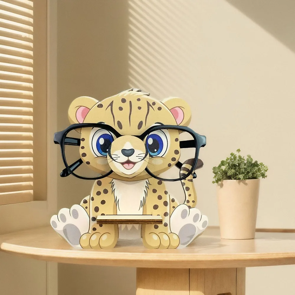 Nuevo soporte de madera para gafas, estante de almacenamiento de gafas bonito hecho a mano, estante de exhibición de gafas de animales para hombres, mujeres y adultos - imagen 2