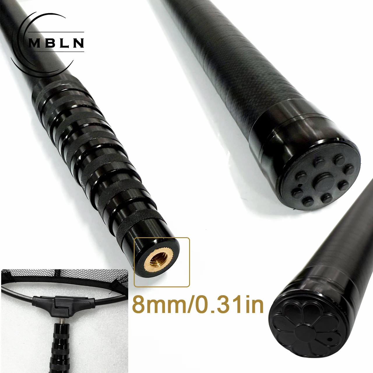 Caña telescópica fibra carbono para pesca en mar – Mango sacadera súper largo - imagen 4