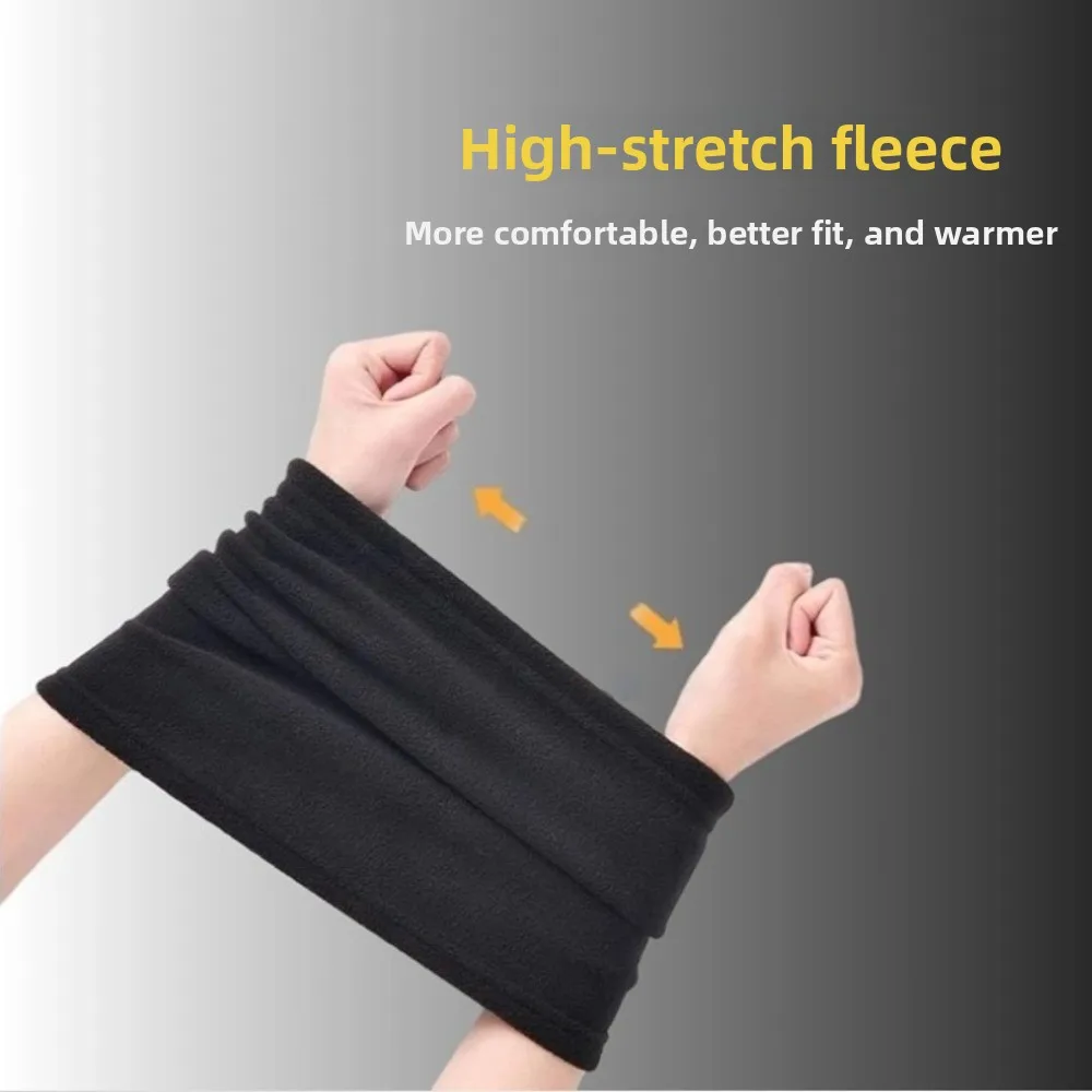 Nueva bufanda cálida ajustable Polar cubierta de cuello a prueba de viento Color sólido pañuelo a prueba de frío Otoño e Invierno - imagen 4