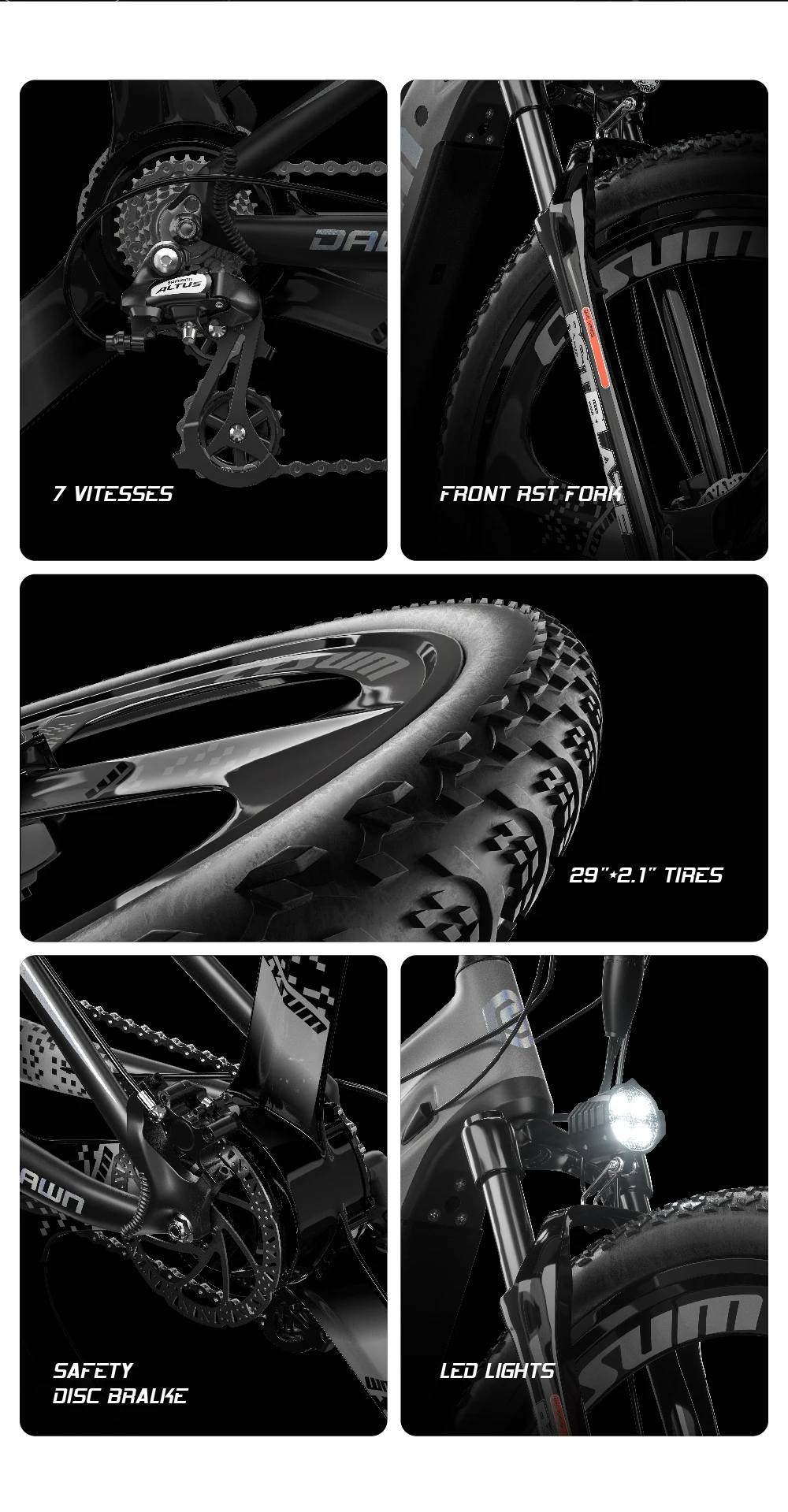 CYSUM EBike Speedy 29 – Bicicleta eléctrica montaña batería extraíble - imagen 4