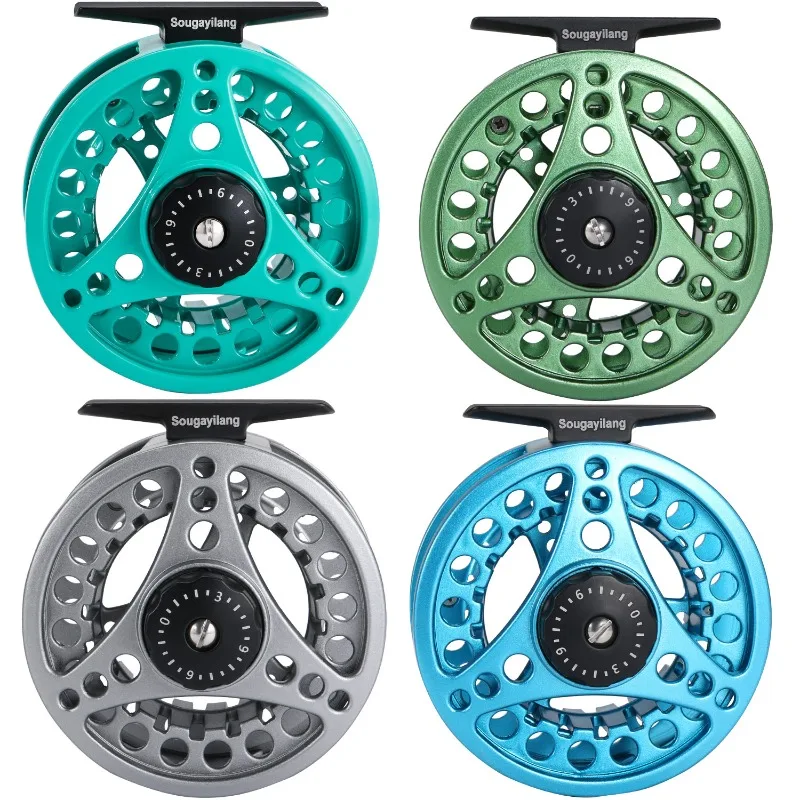Sougayilang-carrete de Pesca con mosca 2 + 1 BB, cuerpo de aleación de aluminio mecanizado por CNC, ultraligero, aparejos de Pesca voladores - imagen 2